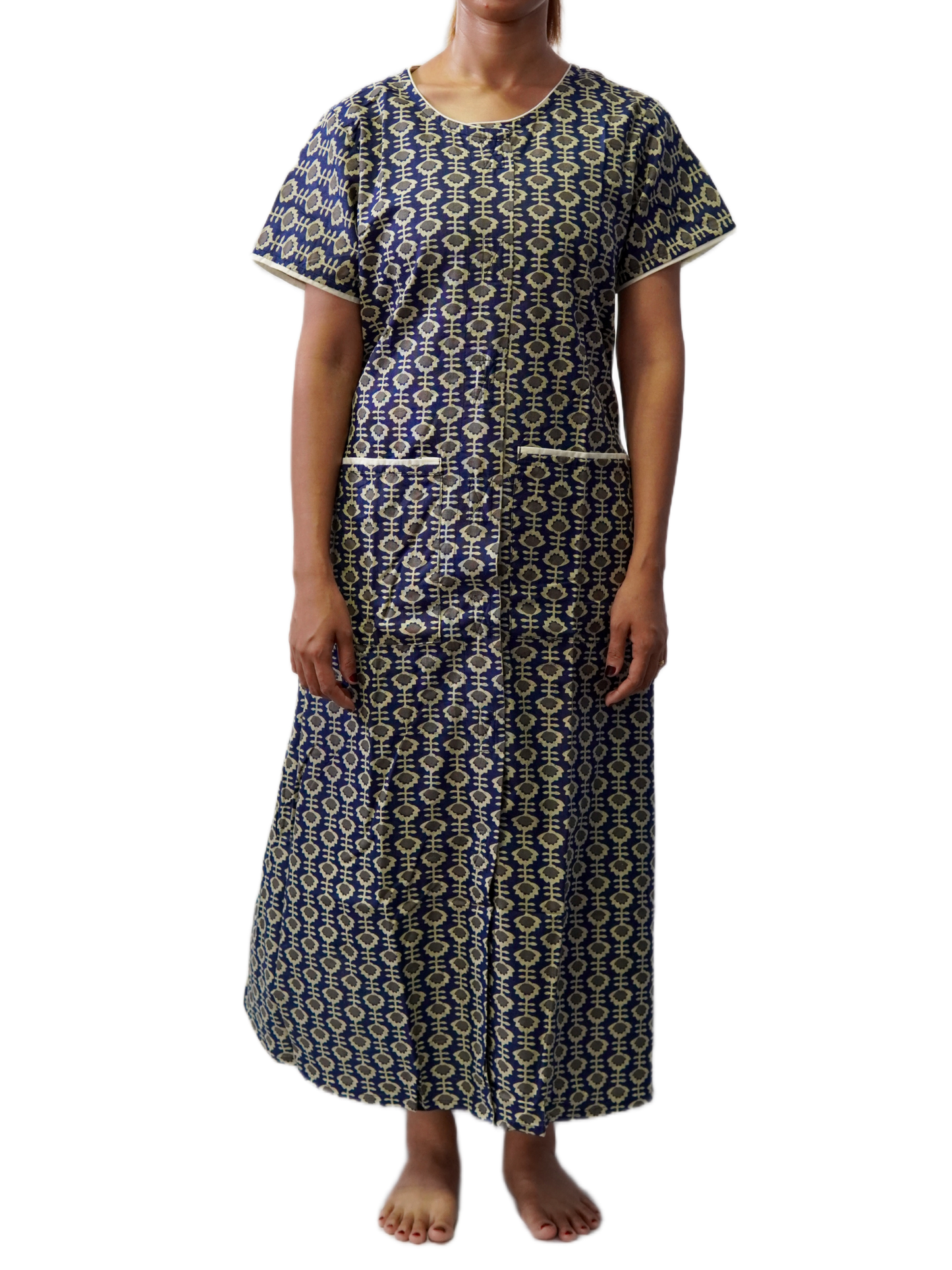 Fully front Open Nighty With Pockets