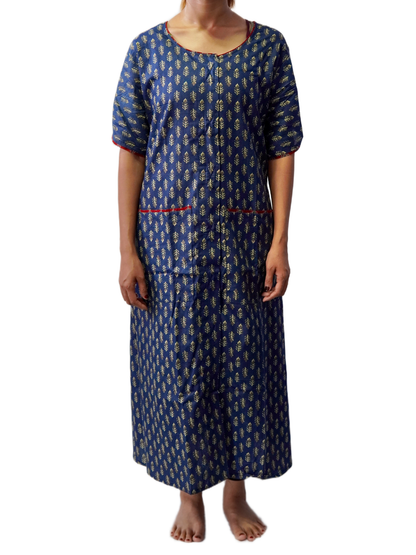 Fully front Open Nighty With Pockets