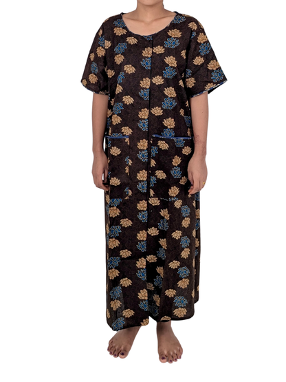 Fully front Open Nighty With Pockets