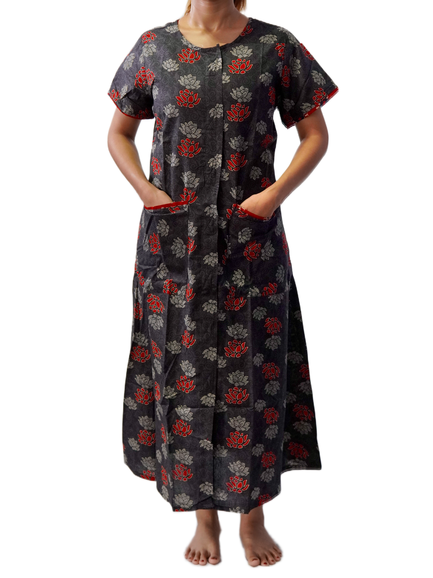 Fully front Open Nighty With Pockets