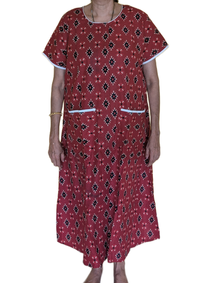 Fully front Open Nighty With Pockets
