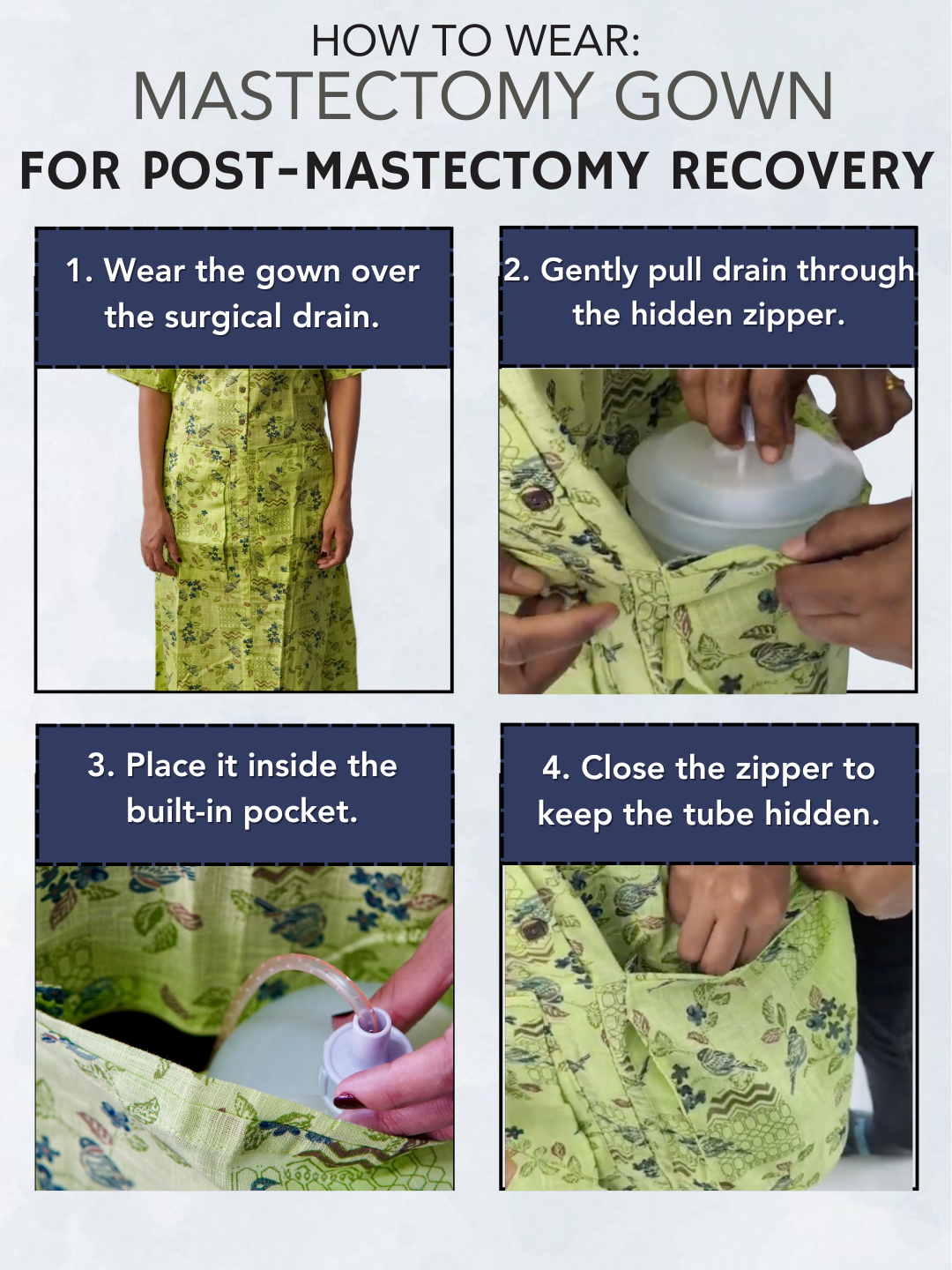 Mastectomy Post Surgery Gown