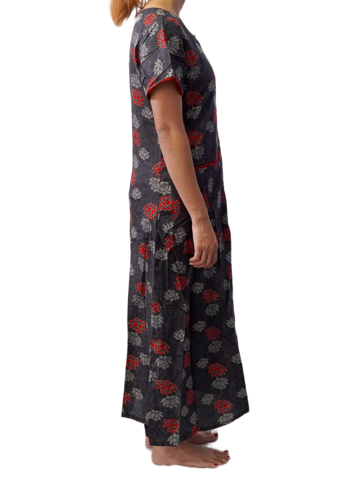 Fully front Open Nighty With Pockets