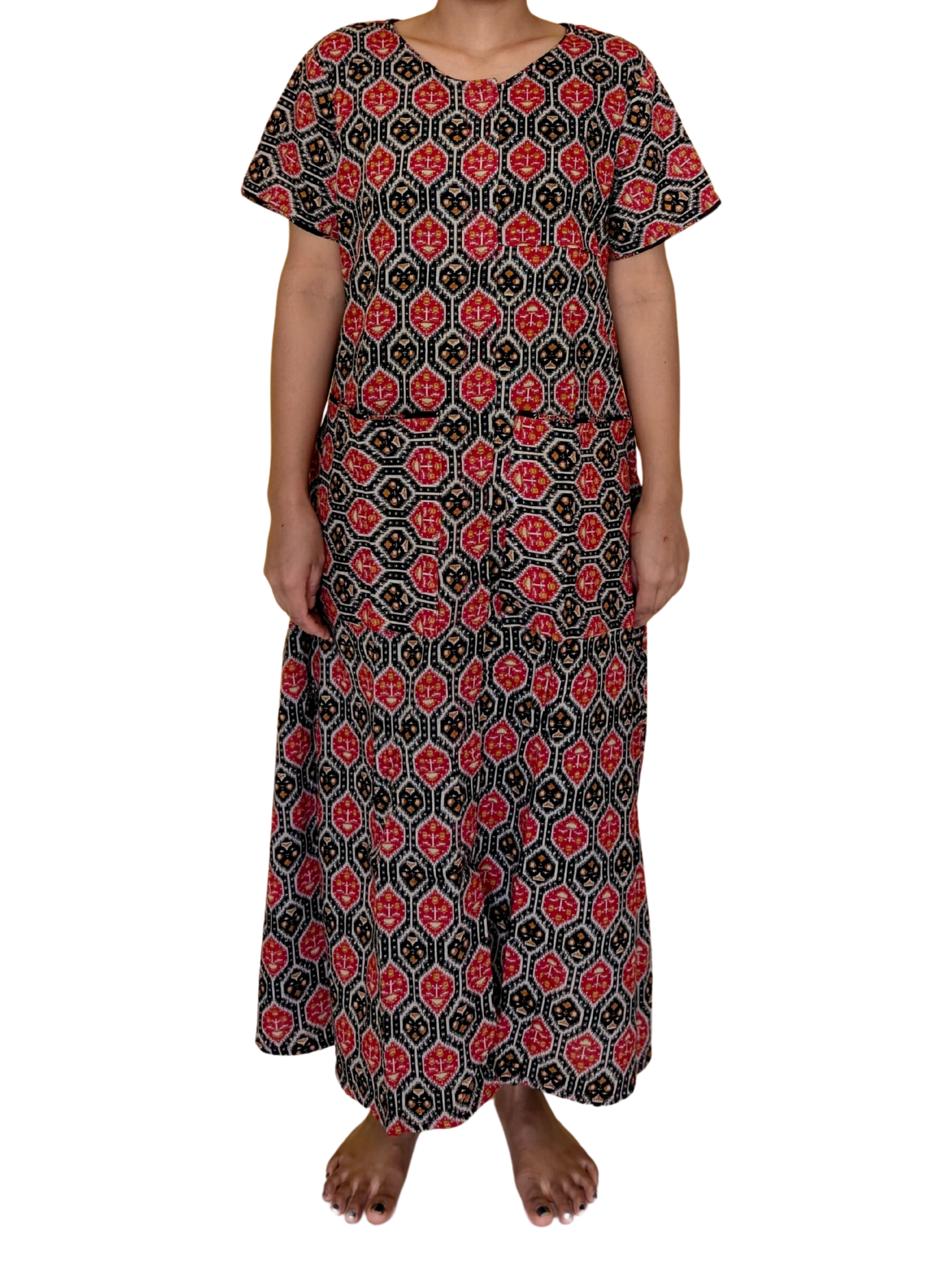 Fully front Open Nighty With Pockets